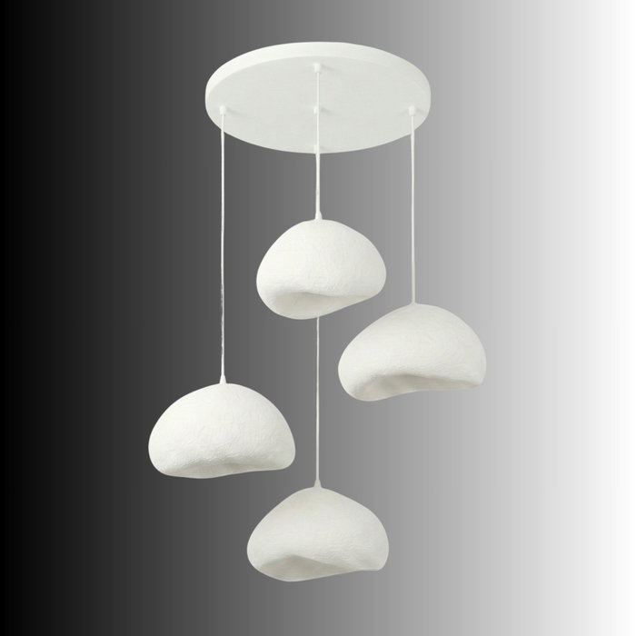 Opviq Loval-Set-Lora-50-4-T-Nua Lámpara de araña Blanca